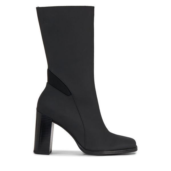 Calvin Klein Jeans Боти Calvin Klein Jeans Heel Zip Boot Lth Wn YW0YW01113 Черен