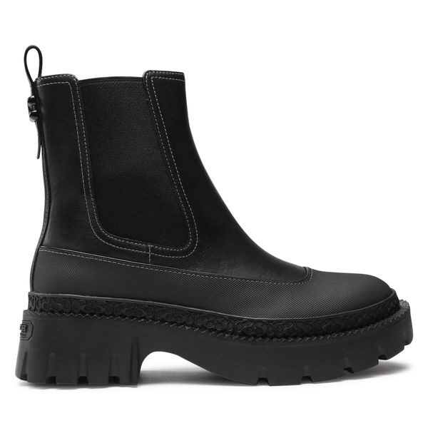 Coach Боти Coach Jayla Leather Bootie CM770 Черен