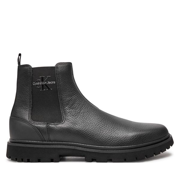 Calvin Klein Jeans Боти тип челси Calvin Klein Jeans Eva Mid Chelsea Boot Lth YM0YM00750 Черен