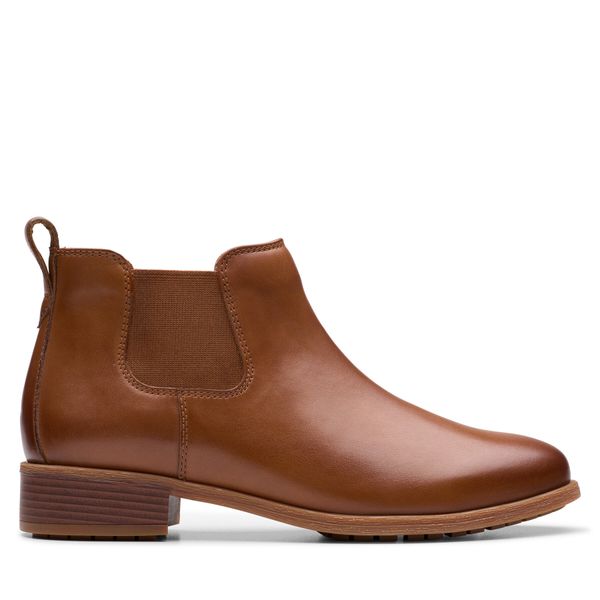 Clarks Боти тип челси Clarks Havisham Top 26178718 Кафяв