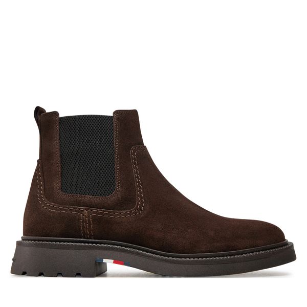 Tommy Hilfiger Боти тип челси Tommy Hilfiger Light Hilfiger Suede Chelsea FM0FM05104 Кафяв