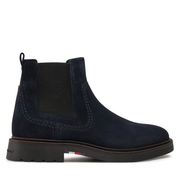 Tommy Hilfiger Боти тип челси Tommy Hilfiger Light Hilfiger Suede Chelsea FM0FM05104 Тъмносин