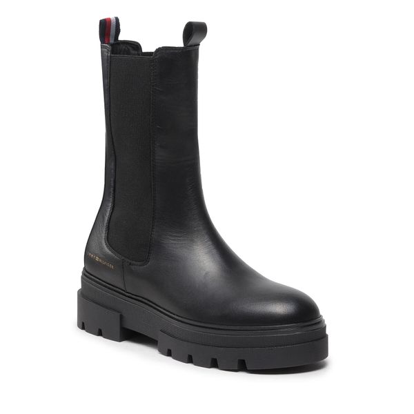 Tommy Hilfiger Боти тип челси Tommy Hilfiger Monochromatic Chelsea Boot FW0FW06730 Черен