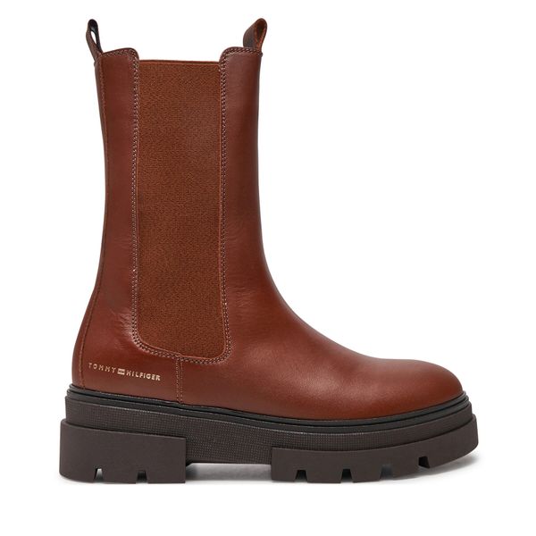 Tommy Hilfiger Боти тип челси Tommy Hilfiger Monochromatic Chelsea Boot FW0FW06730 Кафяв