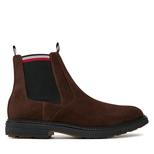 Tommy Hilfiger Боти тип челси Tommy Hilfiger Outdoor Suede Chelsea FM0FM05191 Кафяв