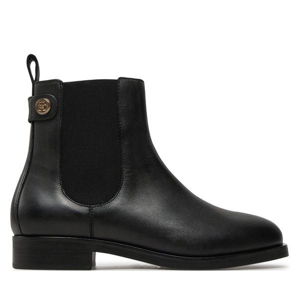 Tommy Hilfiger Боти тип челси Tommy Hilfiger Th Stud Leather Low Chelsea FW0FW08184 Черен