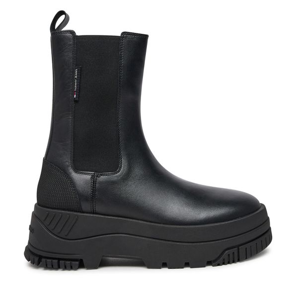 Tommy Jeans Боти тип челси Tommy Jeans Tjw Chelsea Flatform Boot EN0EN02597 Черен