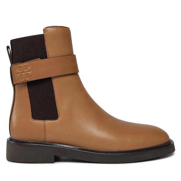 Tory Burch Боти тип челси Tory Burch Double T Chelsea Boot 152831 Бежов