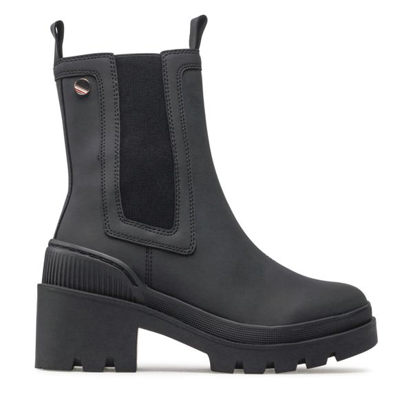 Tommy Hilfiger Боти Tommy Hilfiger Heeled Chelsey Boot Bio FW0FW06677 Black BDS