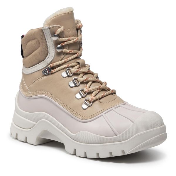 Tommy Hilfiger Боти Tommy Hilfiger Warmilined Outdoor Boot FW0FW05973 Бежов