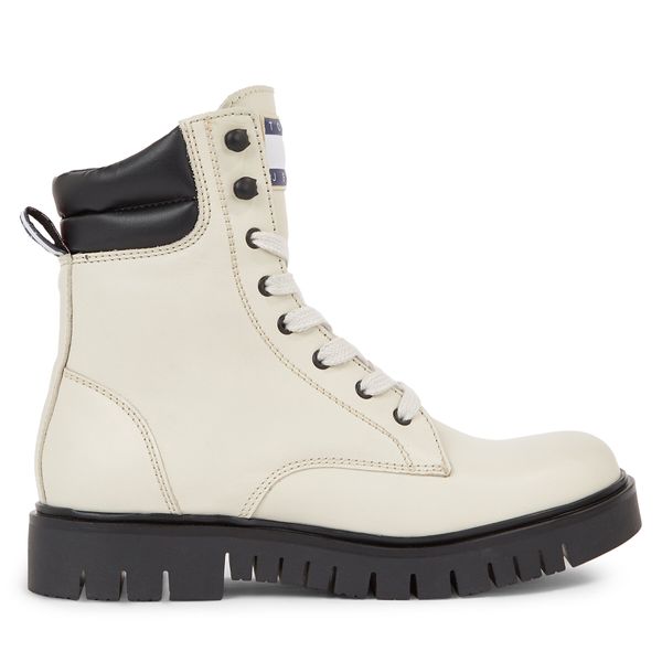 Tommy Jeans Боти Tommy Jeans Tjw Lace Up Boot EN0EN02314 Бежов