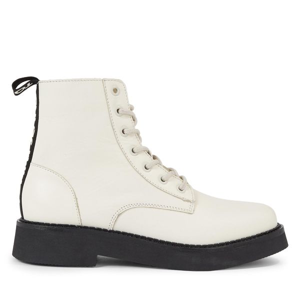 Tommy Jeans Боти Tommy Jeans Tjw Lace Up Flat Boot EN0EN02310 Екрю