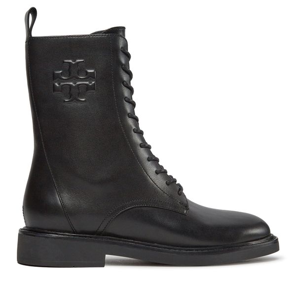 Tory Burch Боти Tory Burch Double T Combat Boot 154336 Черен