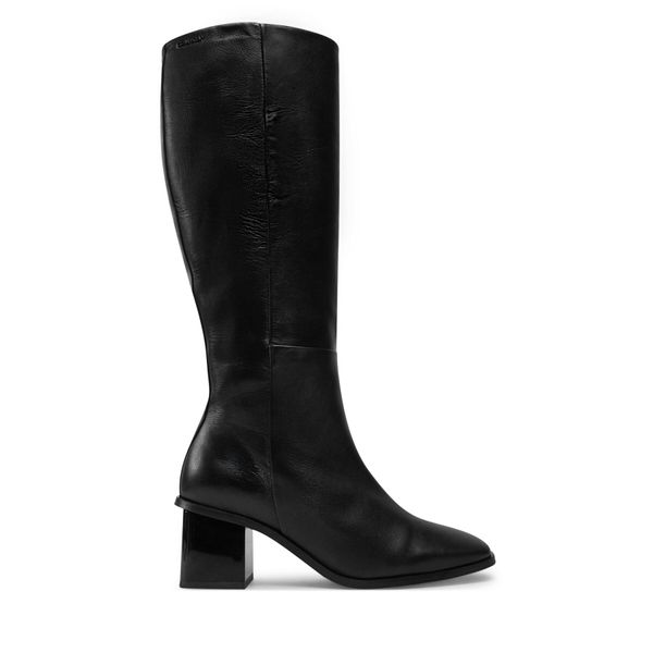 Calvin Klein Ботуши Calvin Klein Heel Knee Boot 50 W/Ml Lth HW0HW02321 Черен