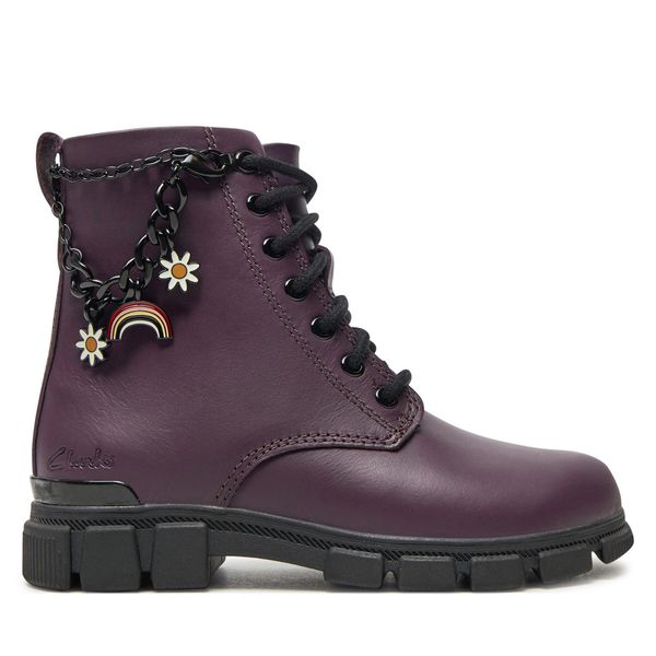 Clarks Ботуши Clarks Evyn Charm O. 26179029 Виолетов