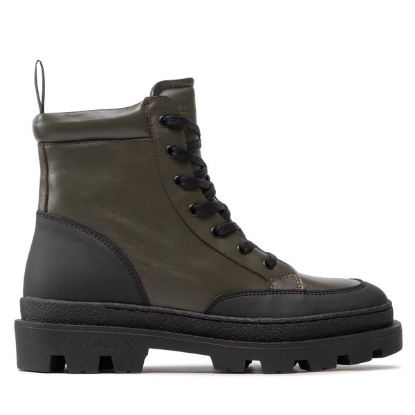 Les Deux Ботуши Les Deux Tanner Mid-Top Leather Sneaker LDM820022 Olive Night/Black