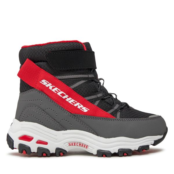 Skechers Ботуши Skechers D'Lites 660092L/BKRD Черен