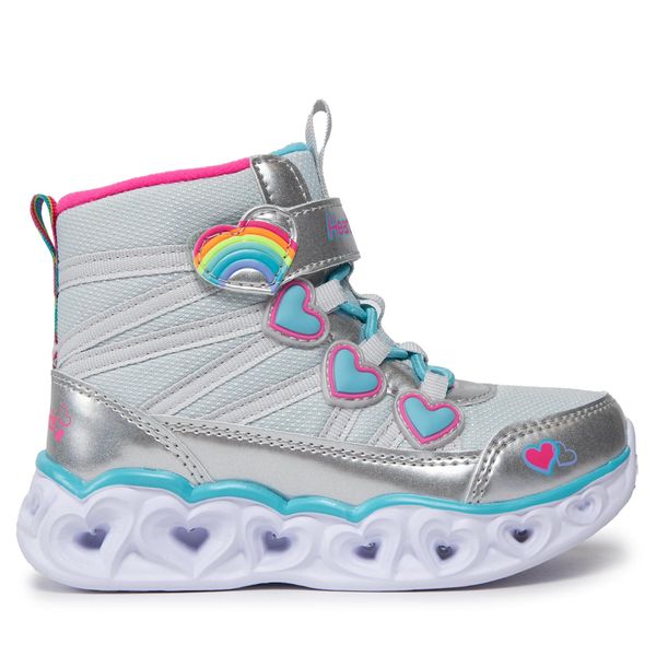 Skechers Ботуши Skechers Heart Lights Sweet Styling 302668L/SMLT Сребрист