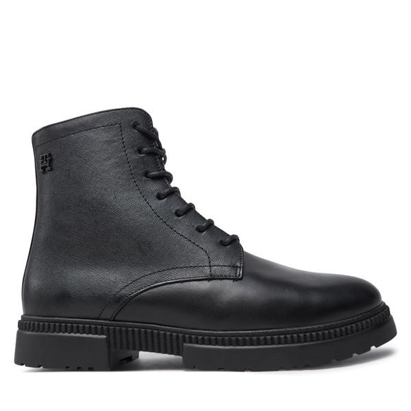 Tommy Hilfiger Ботуши Tommy Hilfiger Comfort Tl Texture Lth Boot FM0FM05182 Черен