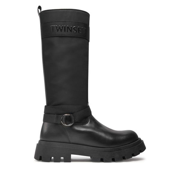 TWINSET Ботуши TWINSET Stivale 242GCJ S Черен