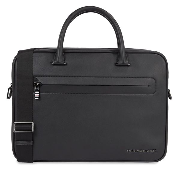 Tommy Hilfiger Чанта за лаптоп Tommy Hilfiger Th Modern Pu Computer Bag AM0AM12232 Черен