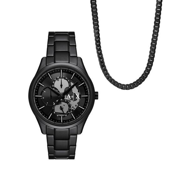 Armani Exchange Часовник Armani Exchange AX7160SET Черен