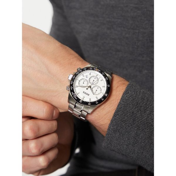 BOSS Часовник BOSS Hero-Le 1514130 Сребрист
