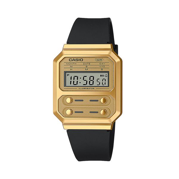 Casio Часовник Casio A100WEFG-9AEF Gold/Black