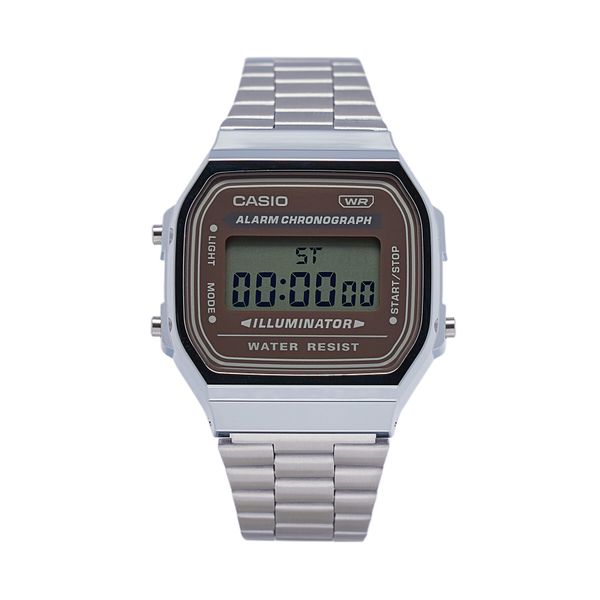 Casio Часовник Casio A168WA-5AYES Silver/Brown