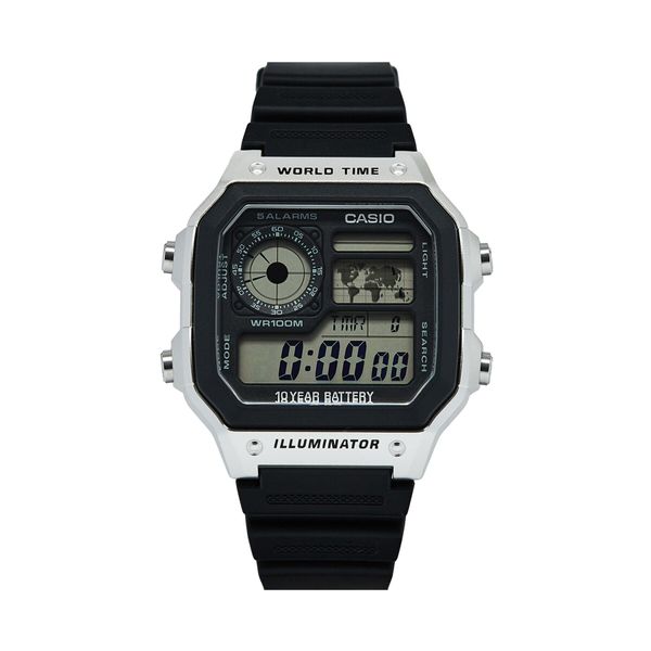 Casio Часовник Casio AE-1200WH-1CVEF Black/Silver
