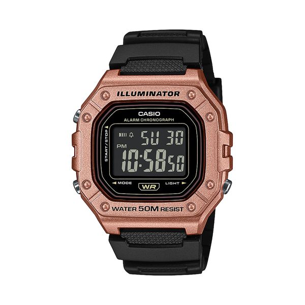 Casio Часовник Casio Digital Chronograph W-218HM-5BVEF Черен