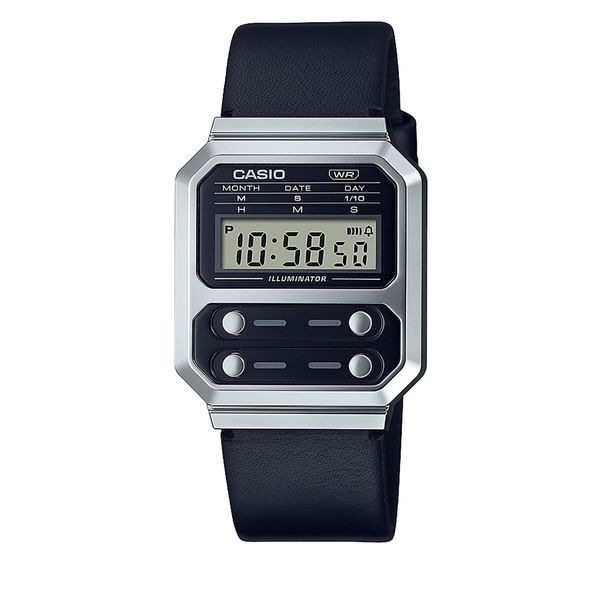Casio Часовник Casio Vintage A100WEL-1AEF Black/Silver
