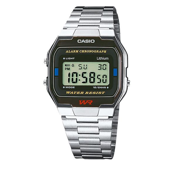 Casio Часовник Casio Vintage A163WA-1QES Silver/Silver