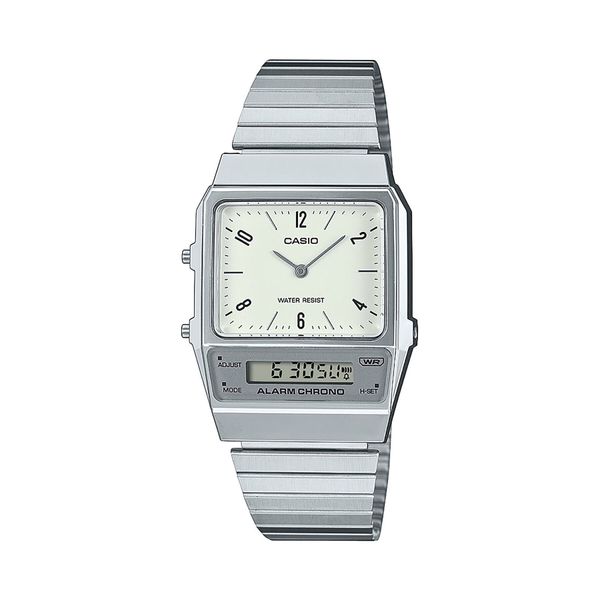 Casio Часовник Casio Vintage Edgy AQ-800E-7A2EF Сребрист