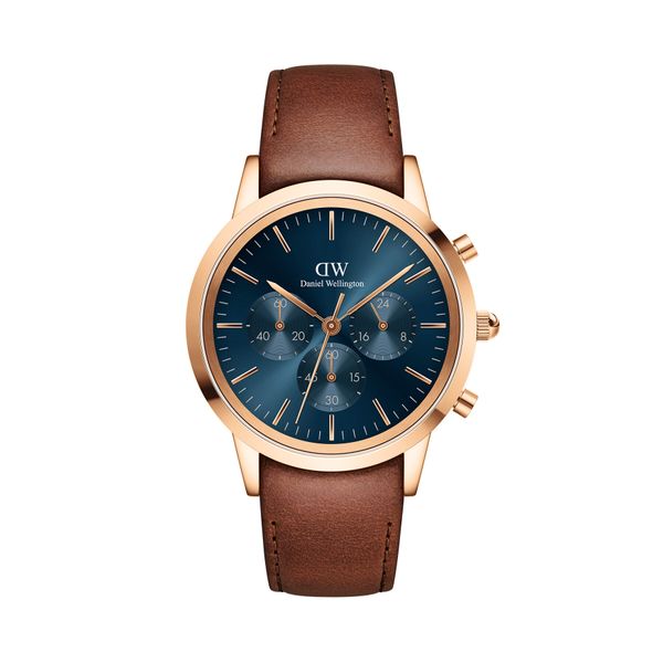 Daniel Wellington Часовник Daniel Wellington Iconic Chronograph St Mawes Arctic DW00100639 Brown/Gold/Navy