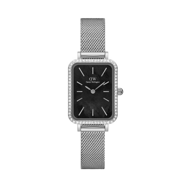 Daniel Wellington Часовник Daniel Wellington Quadro Mesh DW00100667 Черен