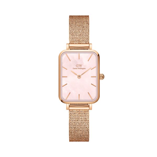 Daniel Wellington Часовник Daniel Wellington Quadro Pressed DW00100510 Gold/Pink