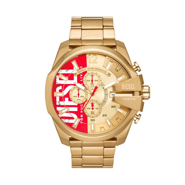 Diesel Часовник Diesel Mega Chief DZ4642 Gold/Gold