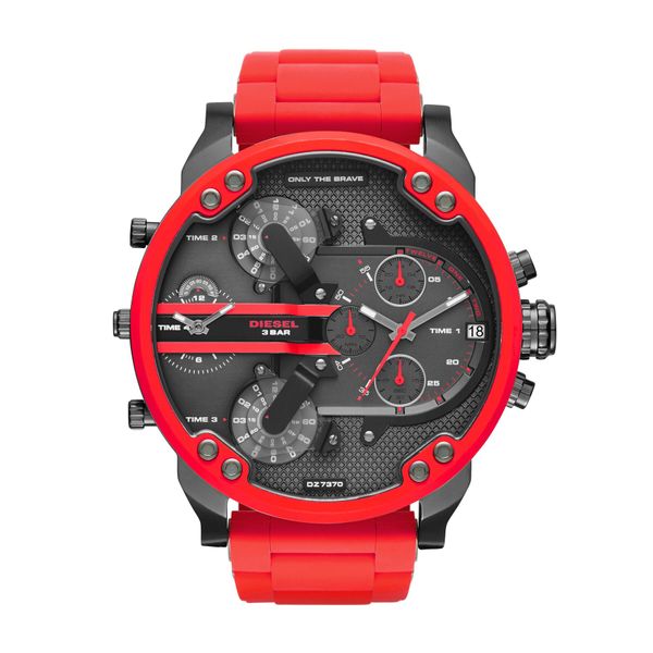 Diesel Часовник Diesel The Daddies Series DZ7370 Red/Red