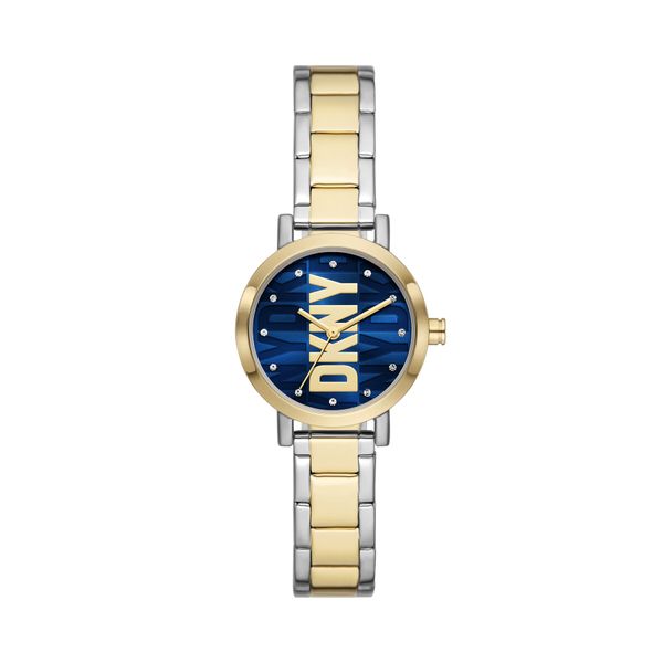 DKNY Часовник DKNY Soho NY6671 Navy/Gold/Silver
