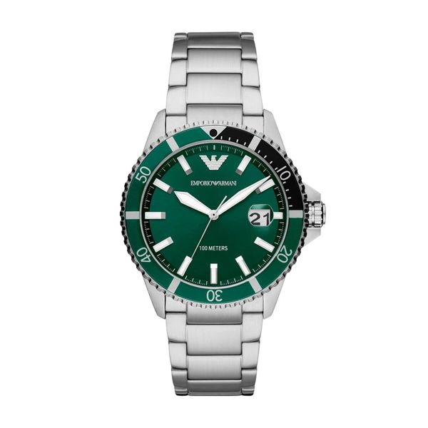 Emporio Armani Часовник Emporio Armani AR11338 Silver/Green