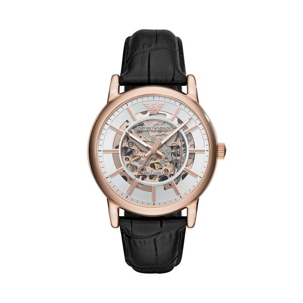 Emporio Armani Часовник Emporio Armani Meccanico AR60007 Rose Gold/Black