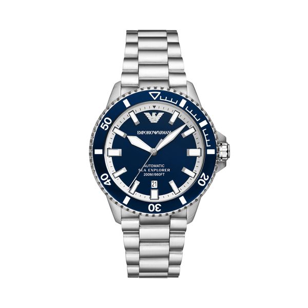 Emporio Armani Часовник Emporio Armani Sea Explorer AR60079 Сребрист
