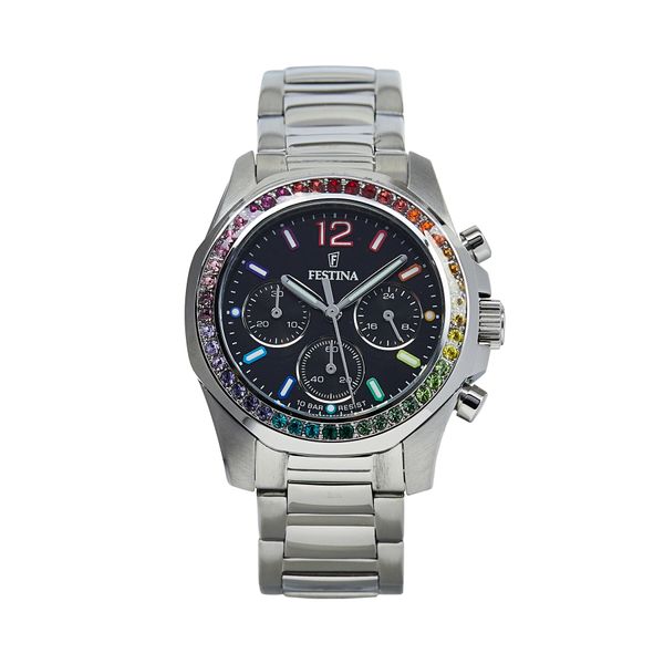 Festina Часовник Festina Boyfriend Chronograph 20606/3 Silver/Black
