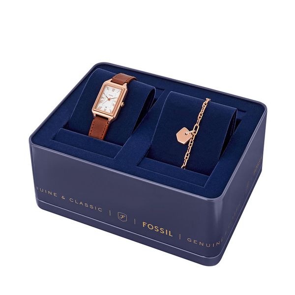 Fossil Часовник Fossil ES5377SET Кафяв