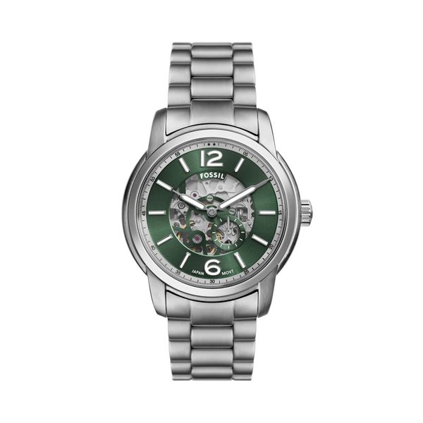 Fossil Часовник Fossil Heritage Skeleton ME3262 Сребрист