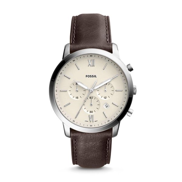 Fossil Часовник Fossil Neutra Chrono FS5380 Brown/Silver