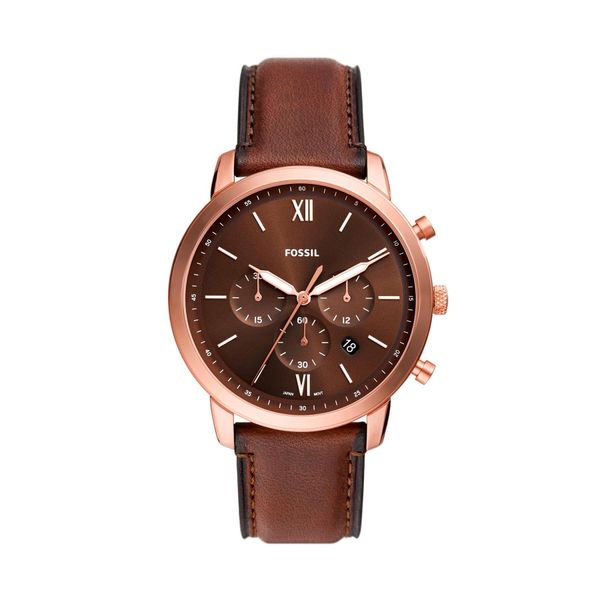 Fossil Часовник Fossil Neutra Chronograph FS6026 Кафяв