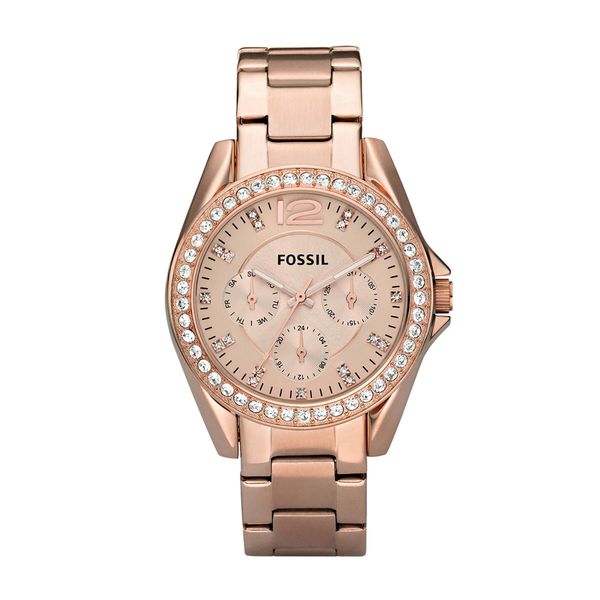 Fossil Часовник Fossil Riley ES2811 Rose Gold/Rose