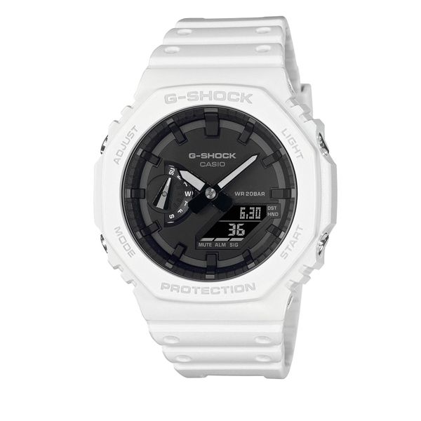G-Shock Часовник G-Shock GA-2100-7AER White/White